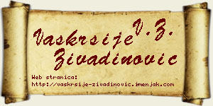 Vaskrsije Živadinović vizit kartica